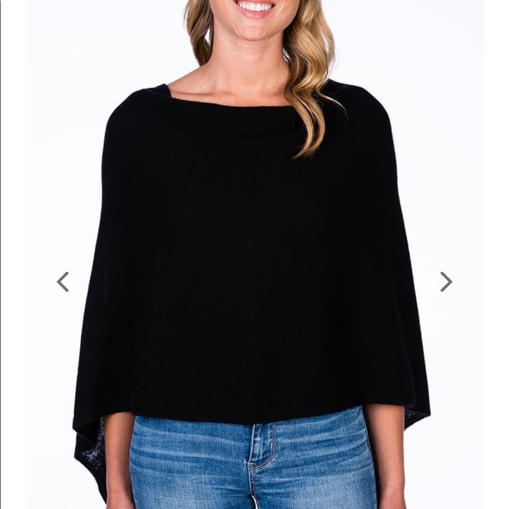 Cashmere poncho one size new